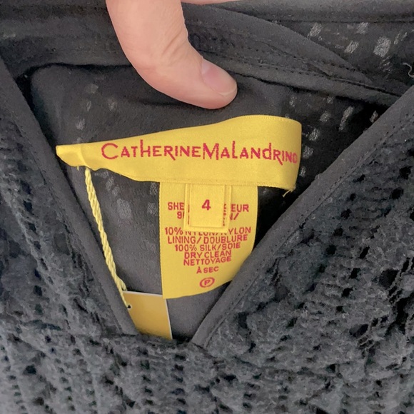 Catherine Malandrino black dropwaist pleated dress - Picture 4 of 5